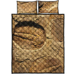 Trilobite Fossil Print Quilt Bed Set