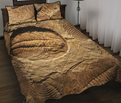 Trilobite Fossil Print Quilt Bed Set