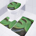 Trimeresurus Albolabris Snake Print 3 Piece Bath Mat Set