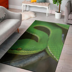 Trimeresurus Albolabris Snake Print Area Rug
