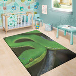 Trimeresurus Albolabris Snake Print Area Rug