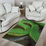 Trimeresurus Albolabris Snake Print Area Rug