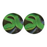 Trimeresurus Albolabris Snake Print Car Coasters