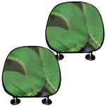 Trimeresurus Albolabris Snake Print Car Headrest Covers