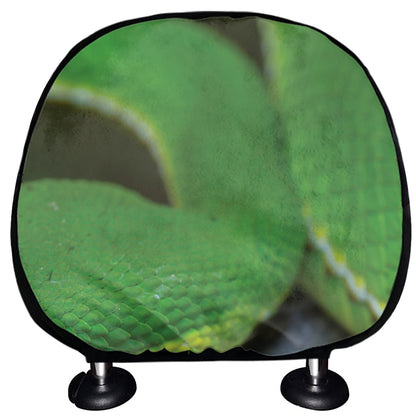 Trimeresurus Albolabris Snake Print Car Headrest Covers