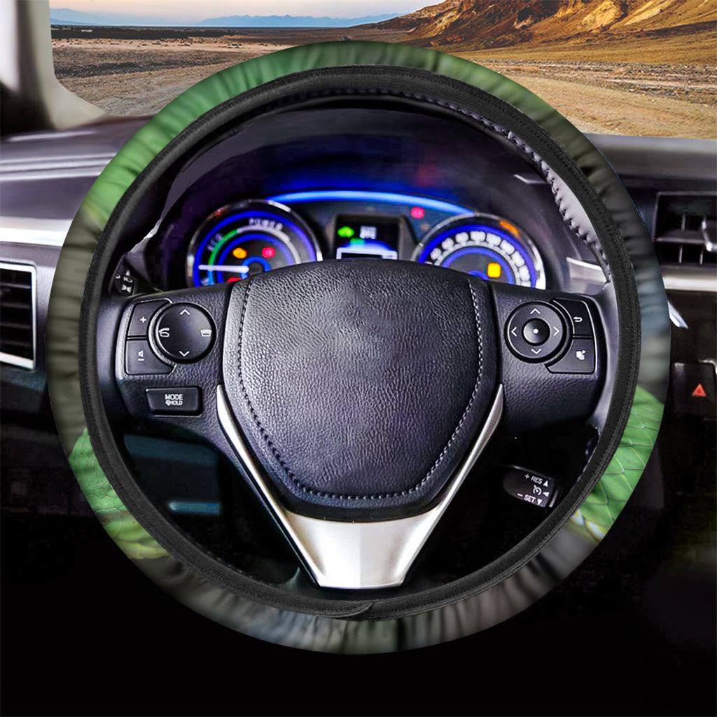 Trimeresurus Albolabris Snake Print Car Steering Wheel Cover