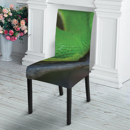 Trimeresurus Albolabris Snake Print Dining Chair Slipcover