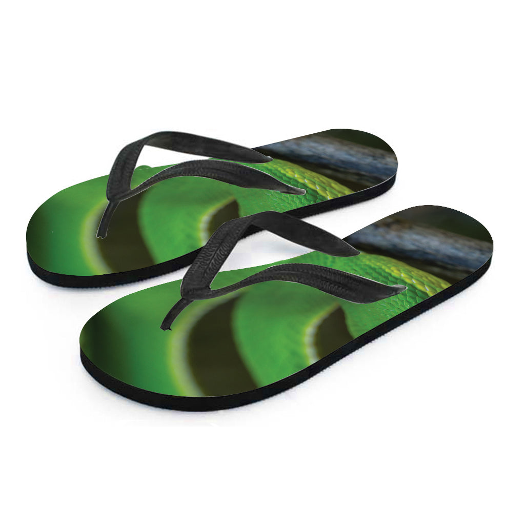 Trimeresurus Albolabris Snake Print Flip Flops
