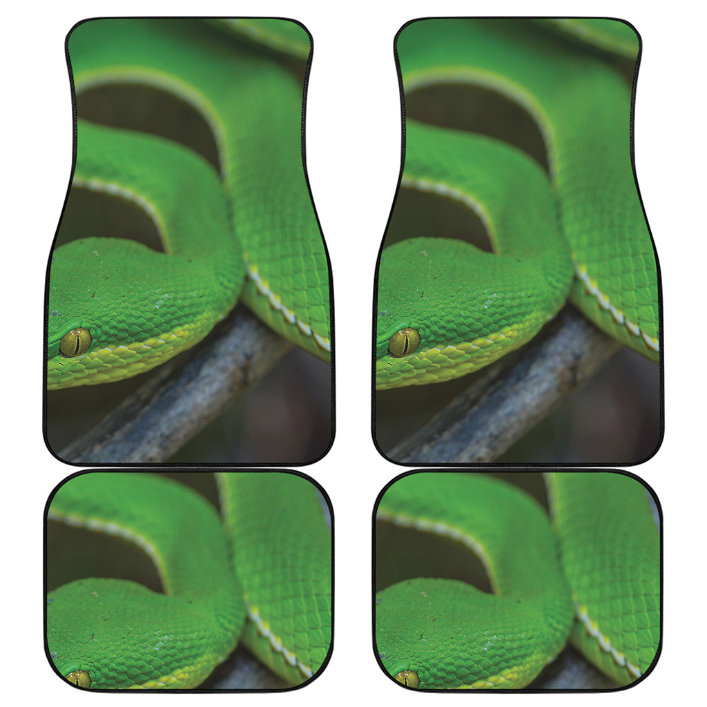 Trimeresurus Albolabris Snake Print Front and Back Car Floor Mats