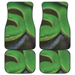 Trimeresurus Albolabris Snake Print Front and Back Car Floor Mats