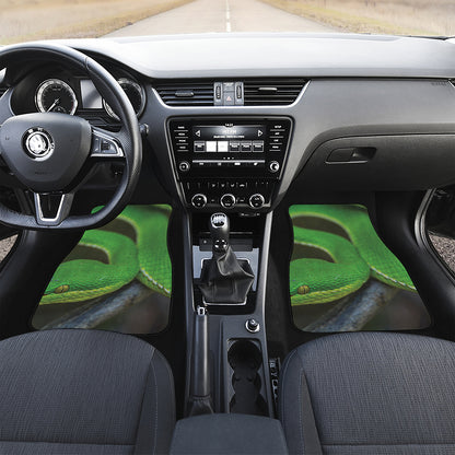 Trimeresurus Albolabris Snake Print Front and Back Car Floor Mats