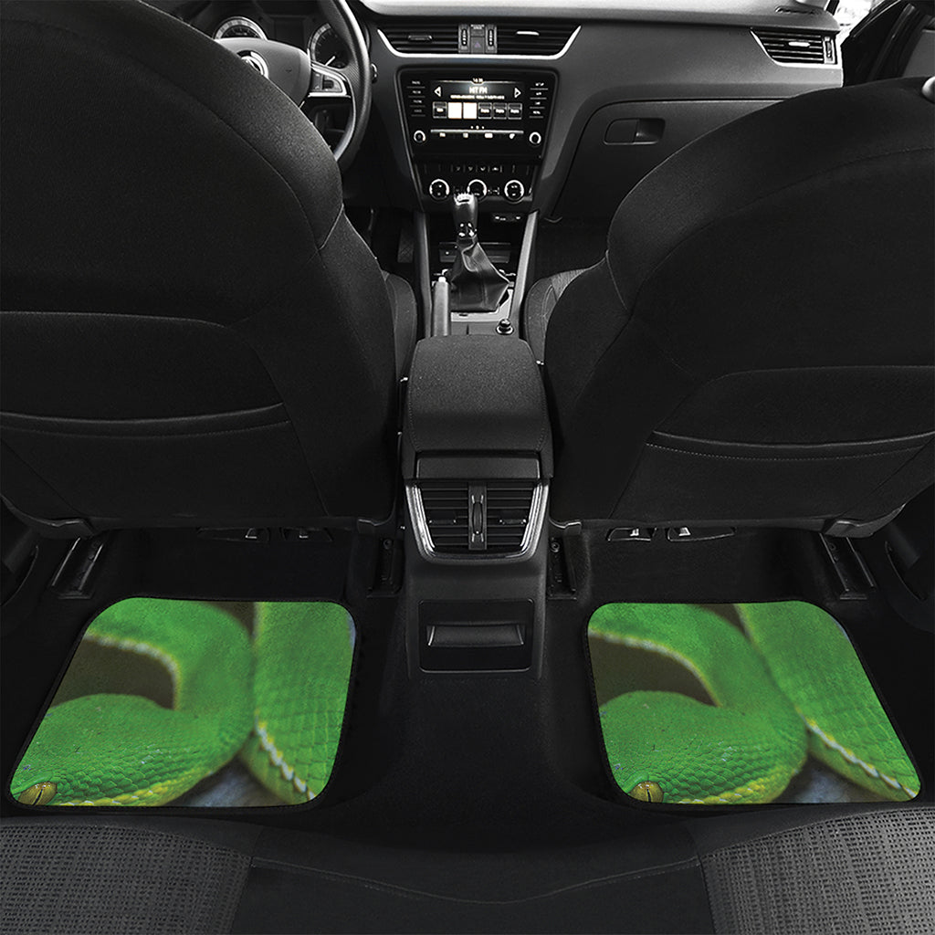 Trimeresurus Albolabris Snake Print Front and Back Car Floor Mats
