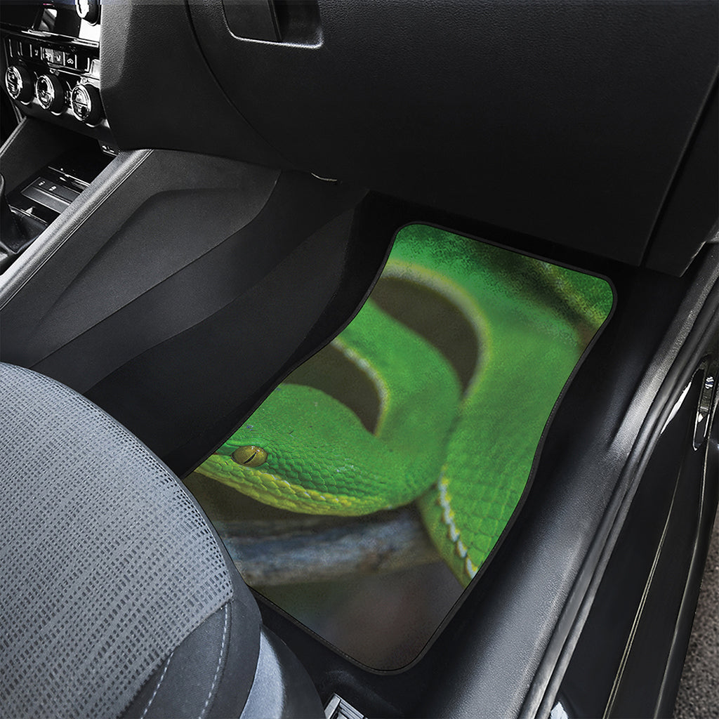 Trimeresurus Albolabris Snake Print Front and Back Car Floor Mats