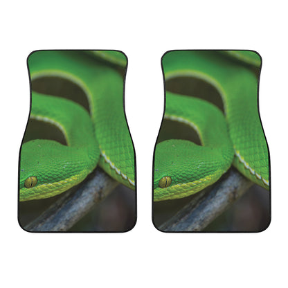 Trimeresurus Albolabris Snake Print Front Car Floor Mats
