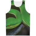 Trimeresurus Albolabris Snake Print Men's Tank Top
