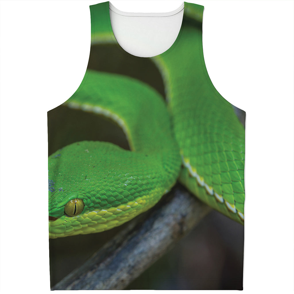 Trimeresurus Albolabris Snake Print Men's Tank Top
