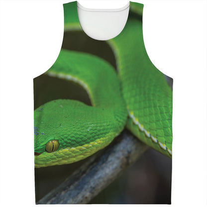 Trimeresurus Albolabris Snake Print Men's Tank Top