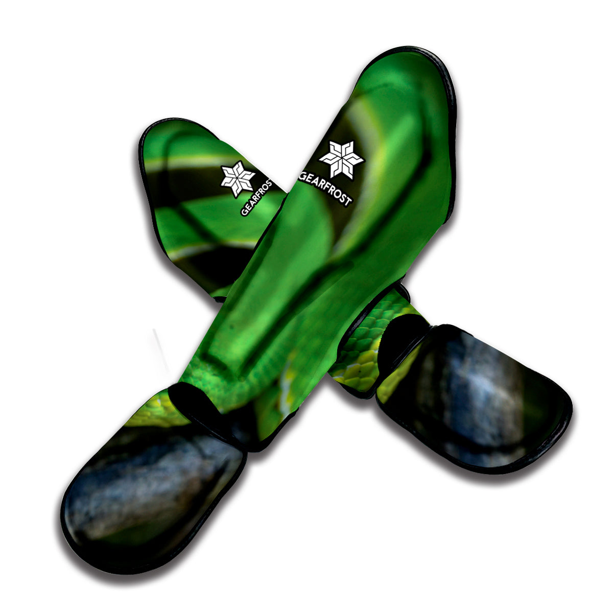 Trimeresurus Albolabris Snake Print Muay Thai Shin Guard