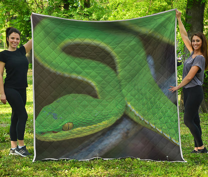 Trimeresurus Albolabris Snake Print Quilt