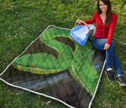 Trimeresurus Albolabris Snake Print Quilt