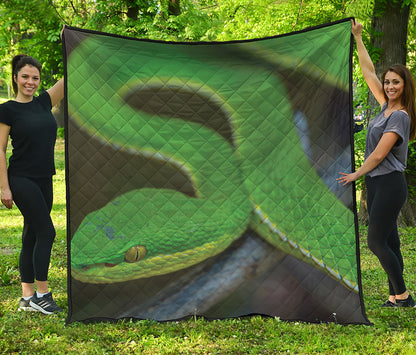Trimeresurus Albolabris Snake Print Quilt