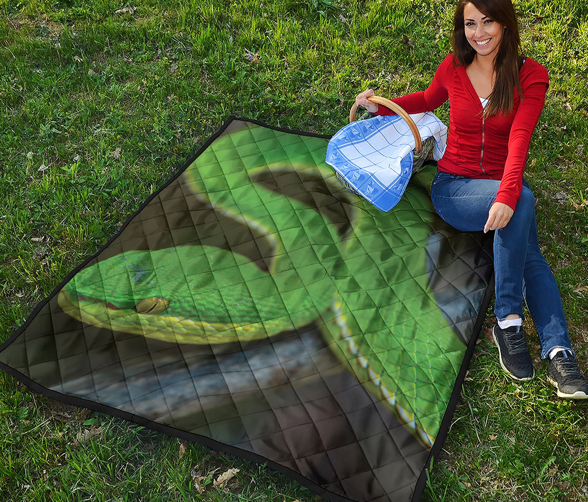 Trimeresurus Albolabris Snake Print Quilt