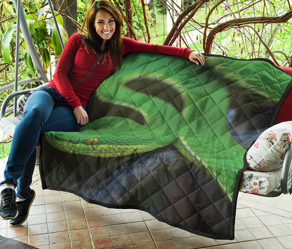 Trimeresurus Albolabris Snake Print Quilt