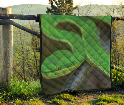 Trimeresurus Albolabris Snake Print Quilt
