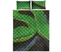Trimeresurus Albolabris Snake Print Quilt Bed Set