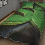 Trimeresurus Albolabris Snake Print Quilt Bed Set