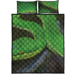 Trimeresurus Albolabris Snake Print Quilt Bed Set