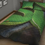 Trimeresurus Albolabris Snake Print Quilt Bed Set