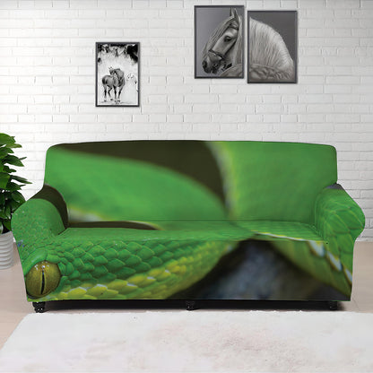 Trimeresurus Albolabris Snake Print Sofa Cover