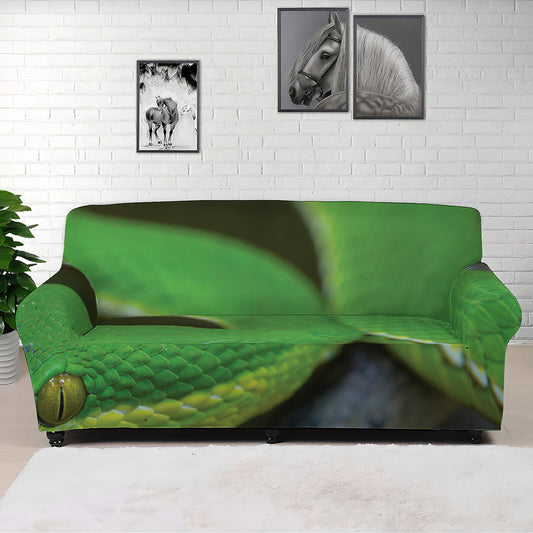 Trimeresurus Albolabris Snake Print Sofa Cover