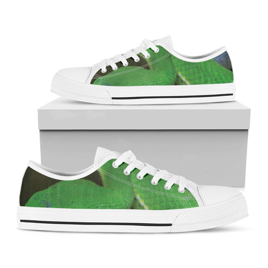 Trimeresurus Albolabris Snake Print White Low Top Shoes