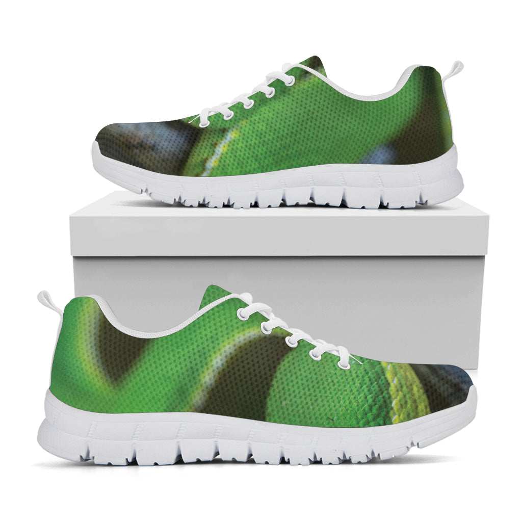 Trimeresurus Albolabris Snake Print White Sneakers