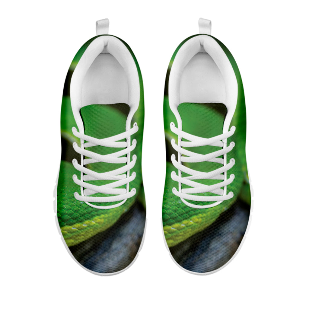 Trimeresurus Albolabris Snake Print White Sneakers