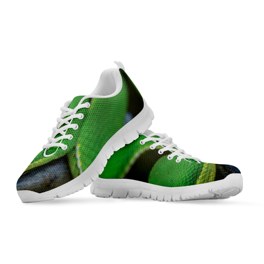 Trimeresurus Albolabris Snake Print White Sneakers
