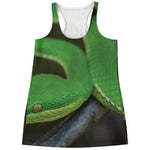 Trimeresurus Albolabris Snake Print Women's Racerback Tank Top