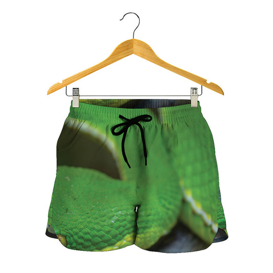Trimeresurus Albolabris Snake Print Women's Shorts