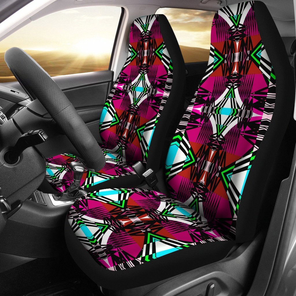 Trippy Aztec Triangle Universal Fit Car Seat Covers GearFrost