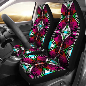 Trippy Aztec Triangle Universal Fit Car Seat Covers GearFrost