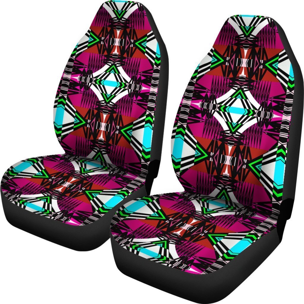 Trippy Aztec Triangle Universal Fit Car Seat Covers GearFrost