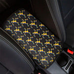 Trippy Dancing Skeleton Pattern Print Car Center Console Cover