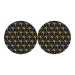 Trippy Dancing Skeleton Pattern Print Car Coasters