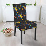 Trippy Dancing Skeleton Pattern Print Dining Chair Slipcover