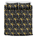 Trippy Dancing Skeleton Pattern Print Duvet Cover Bedding Set