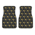 Trippy Dancing Skeleton Pattern Print Front Car Floor Mats