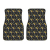 Trippy Dancing Skeleton Pattern Print Front Car Floor Mats