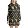 Trippy Dancing Skeleton Pattern Print Hoodie Dress